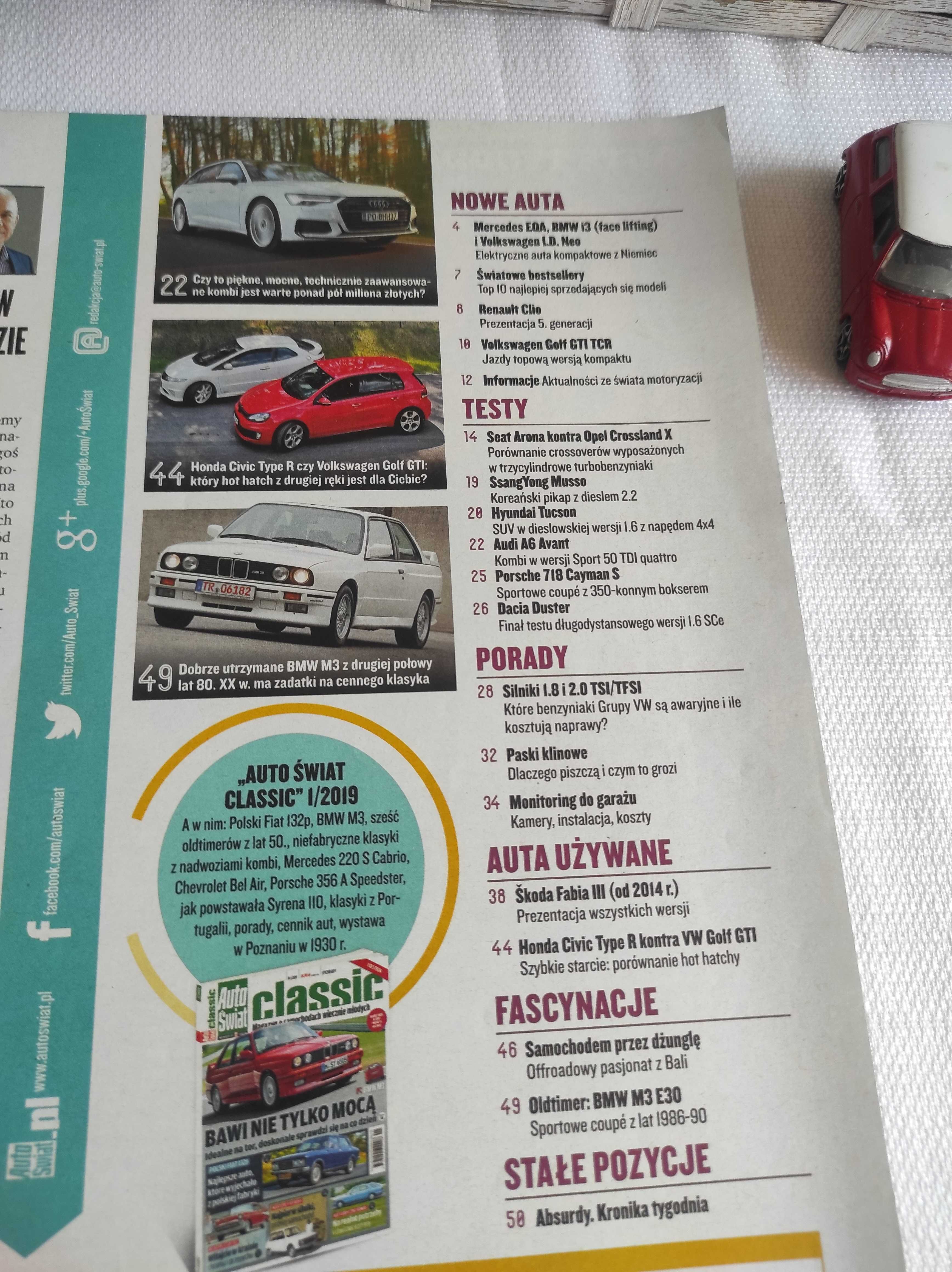 Czasopismo Auto Świat WYSZUKAJ POJAZD 6/2019 GTI EQA 718 Musso Fabia