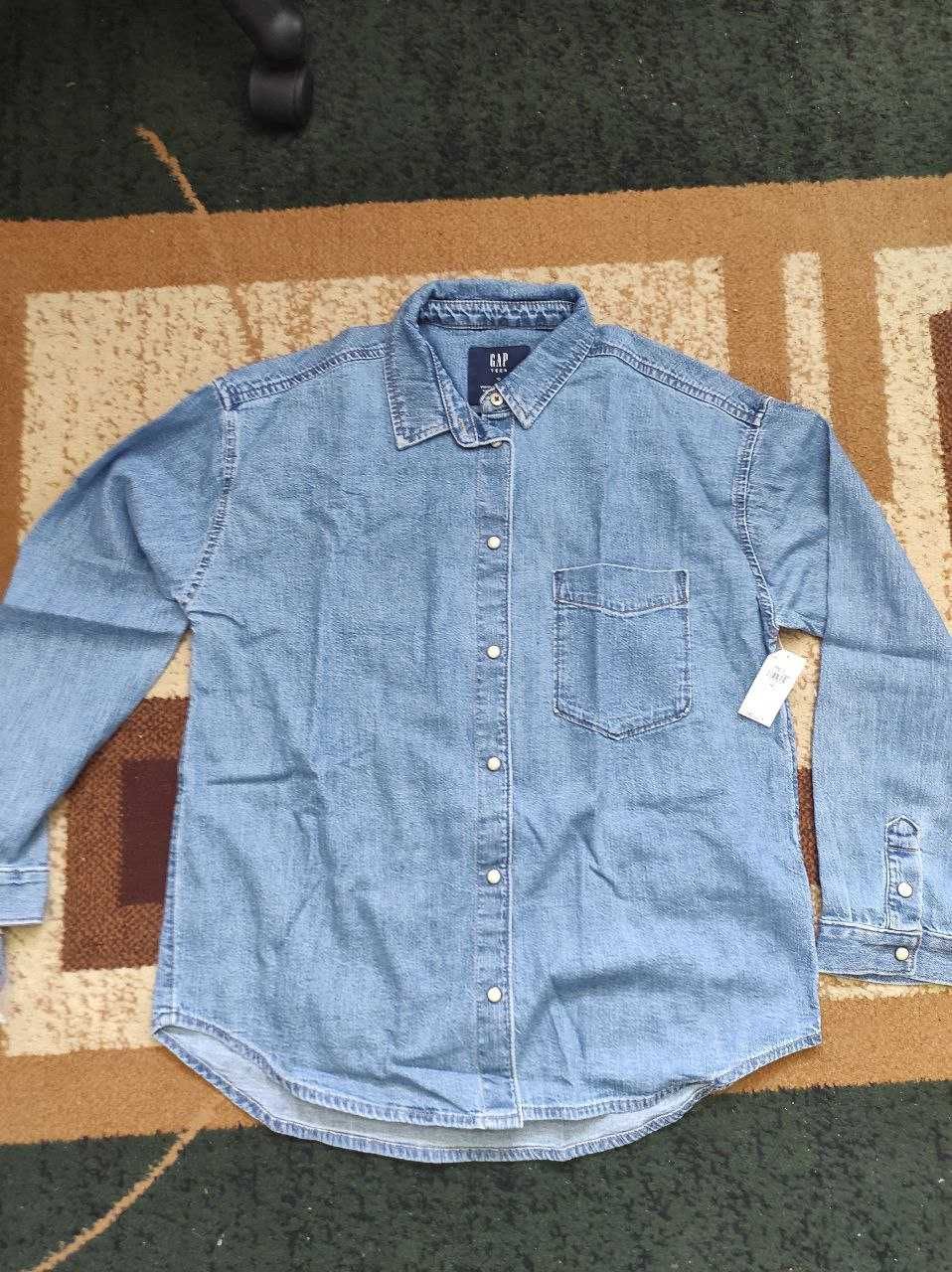 GAP сорочка джинс джинсовая джинсова рубашка teen oversize 12-14 р