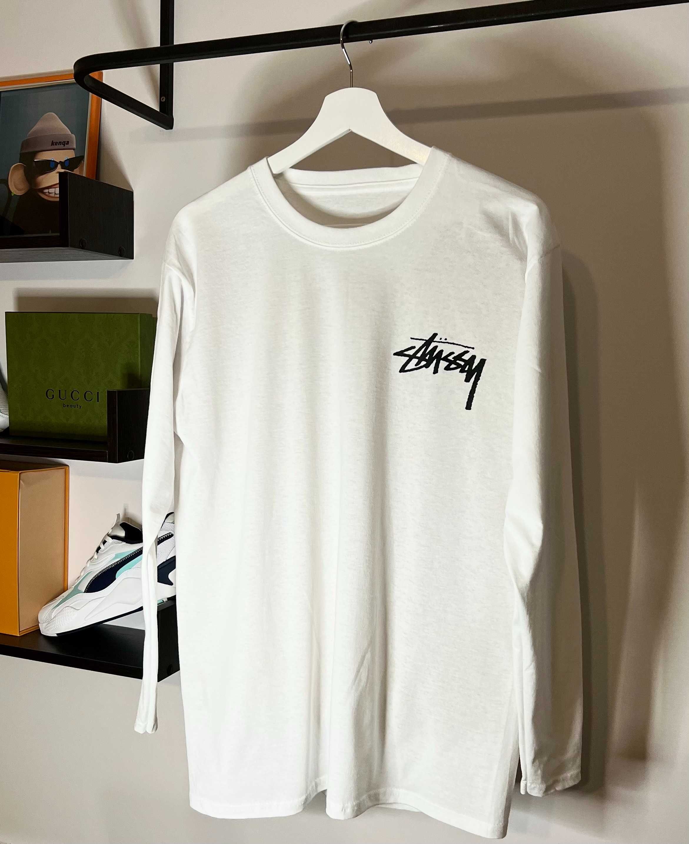 Лонгслів Stussy білого кольору