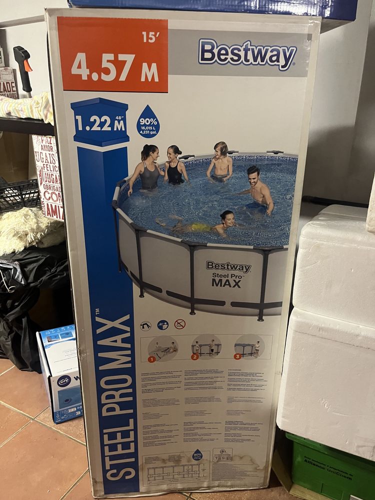 Piscina Bestway 4,57x1,22m com acessorios incluido
