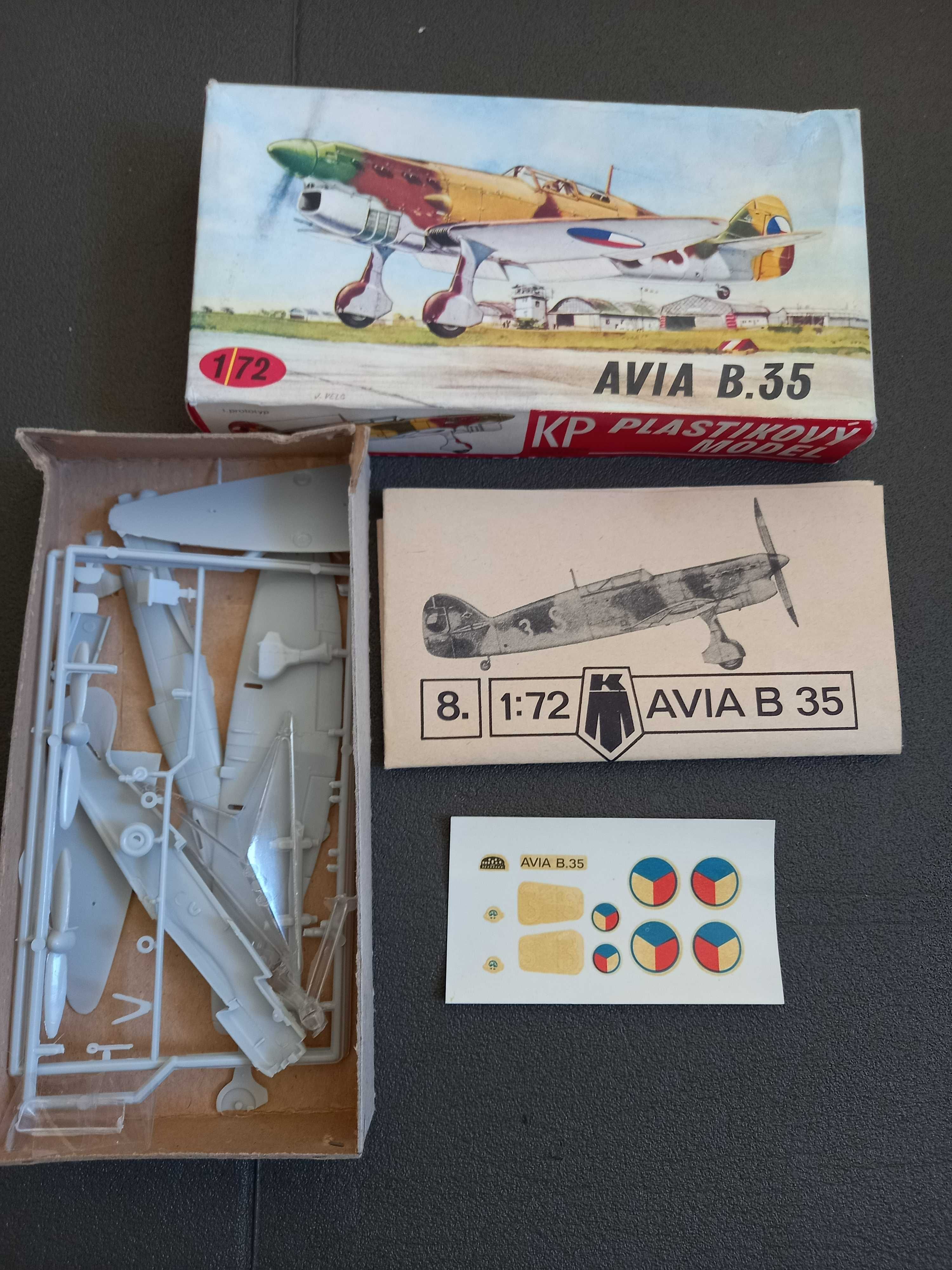 Model  samolotu  myśliwskiego Avia 1:72
