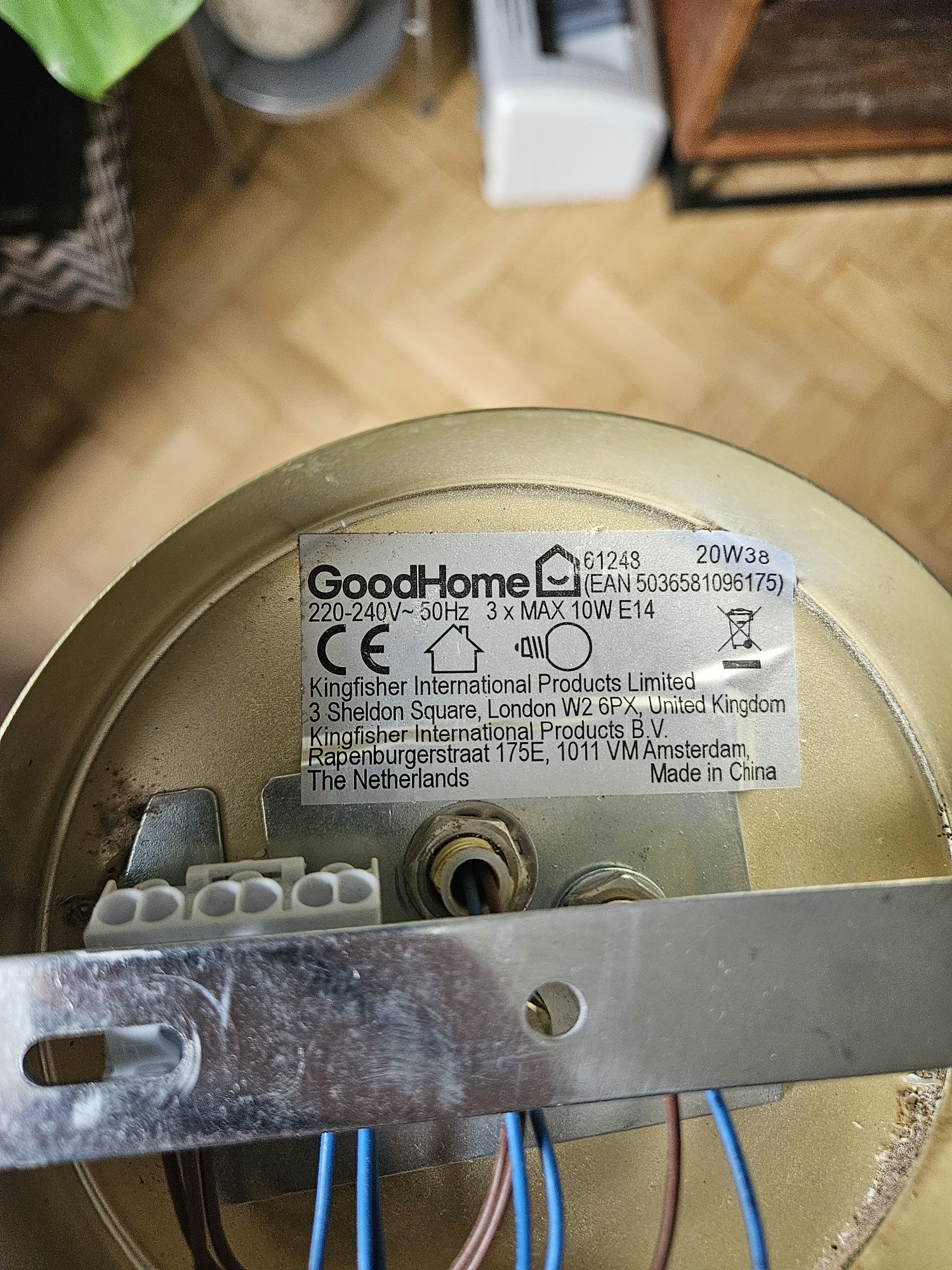 Lampa wisząca złota kule GoodHome Baldaz 3 punktowa