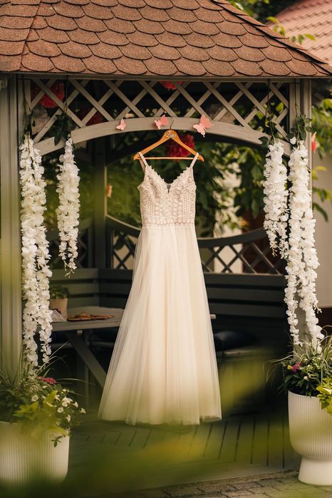 piękna suknia ślubna boho szyta na miarę