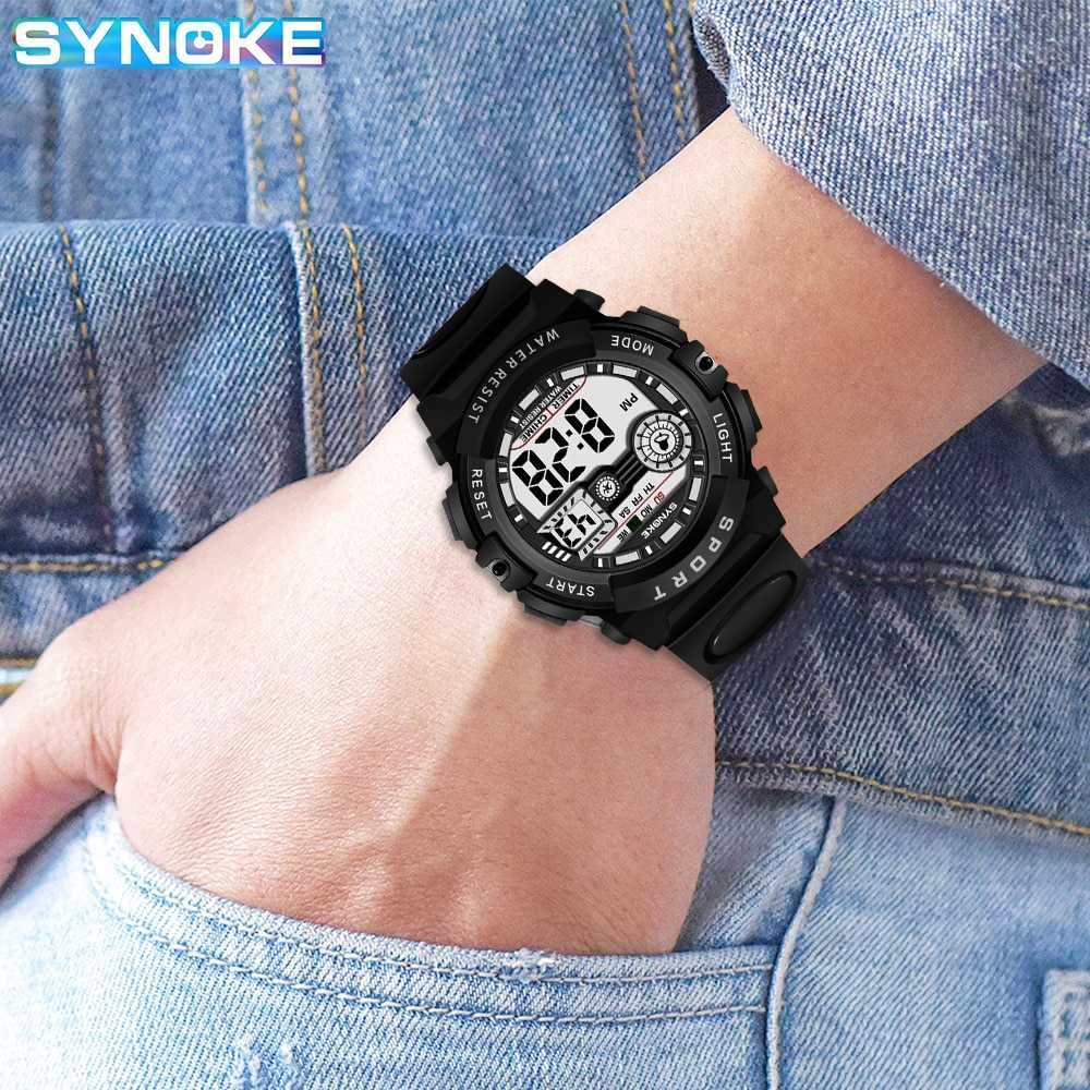 Zegarek dla dziecka chłopca Synoke elektroniczny sportowy cyfrowy LED