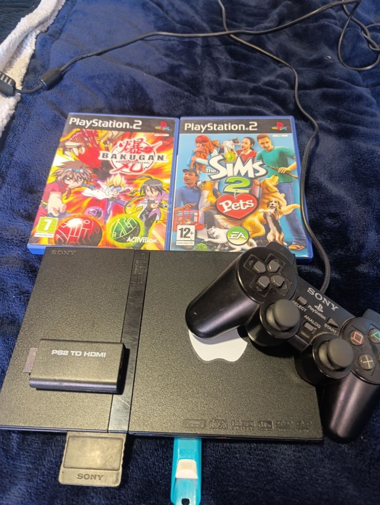 PS2 com 3 jogos!