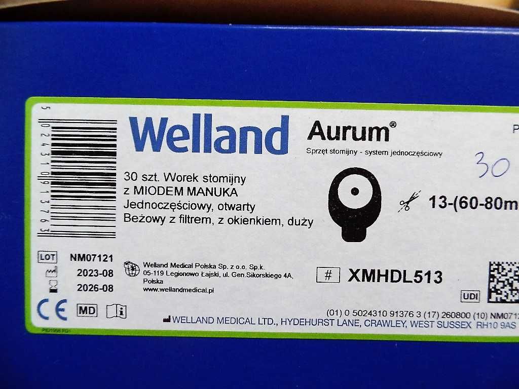 Worki stomijne firmy Welland z miodem Manuka