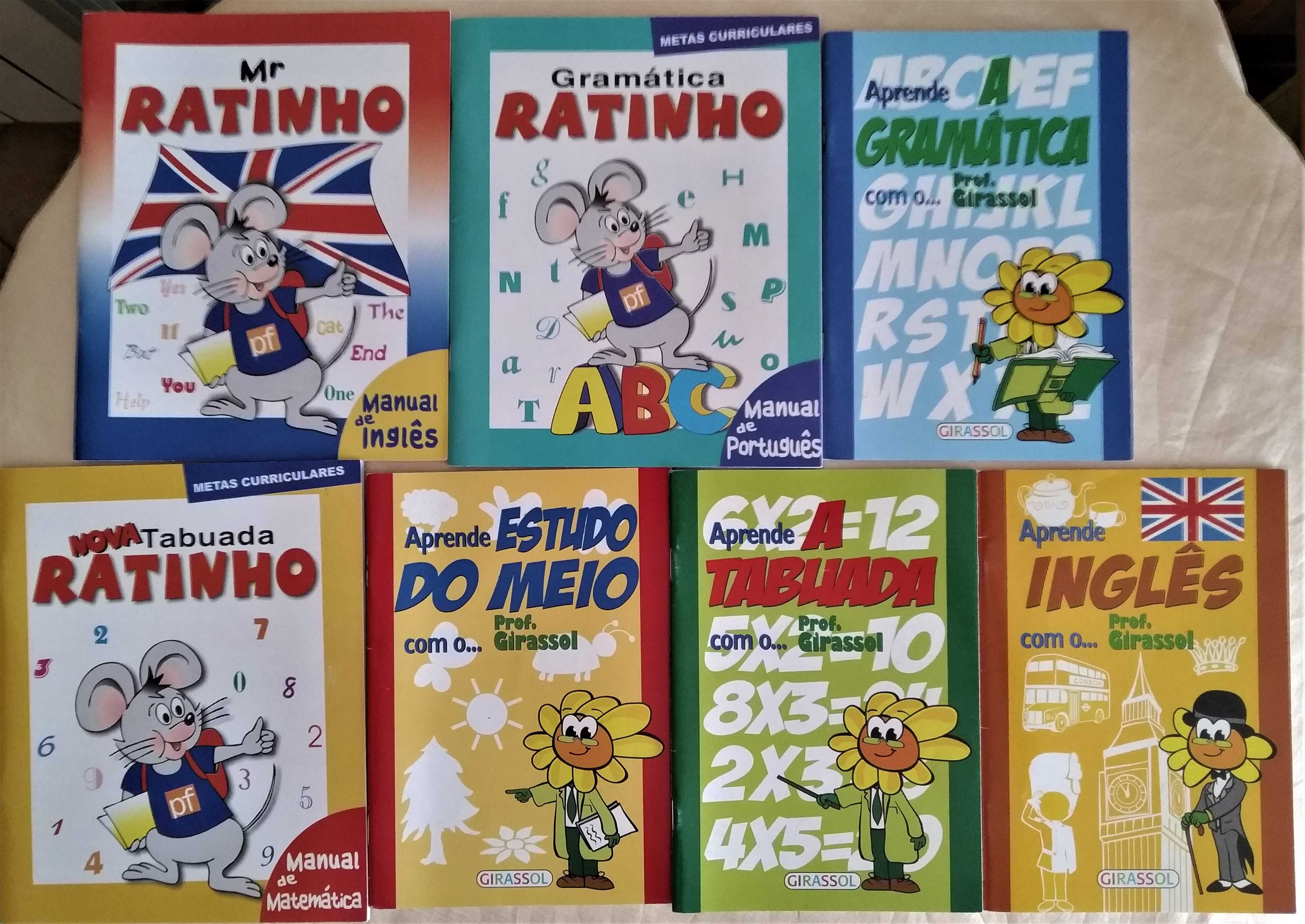 Livros diversos conteúdos 1º ciclo