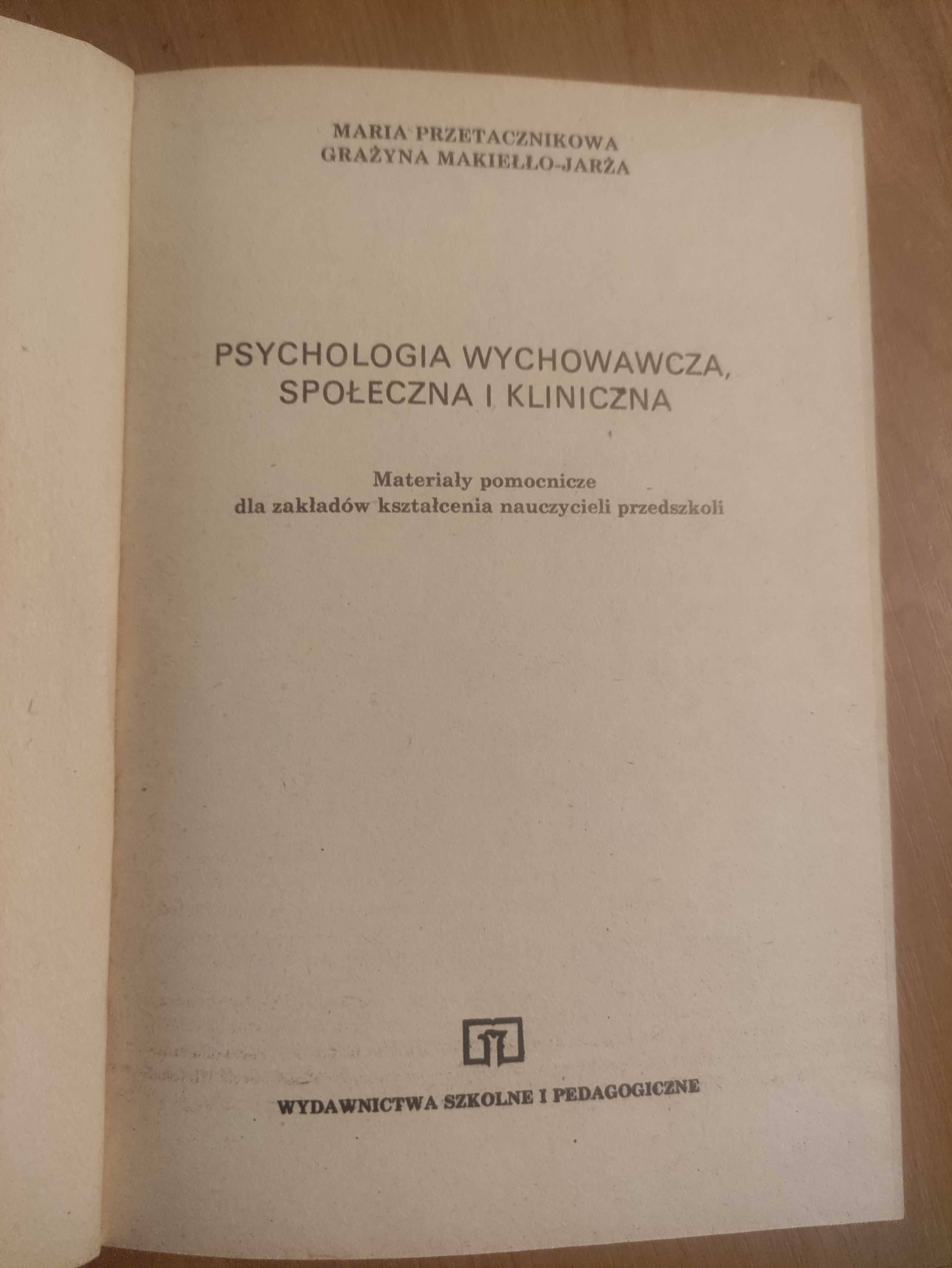 Psychologia wychowawcza, społeczna i kliniczna "1979
