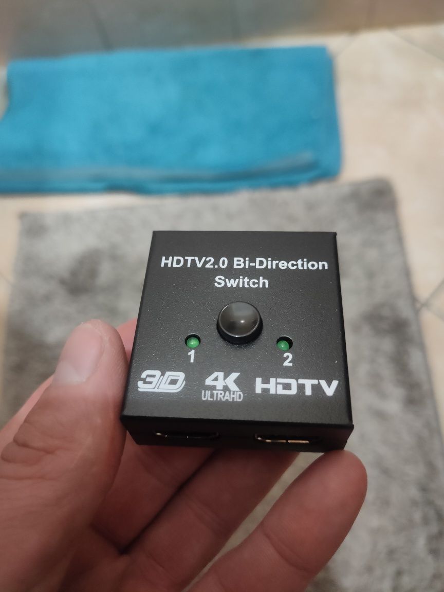 Switch HDMI 2x1 Rozdzielacz Splitter 4Kx2K full HD