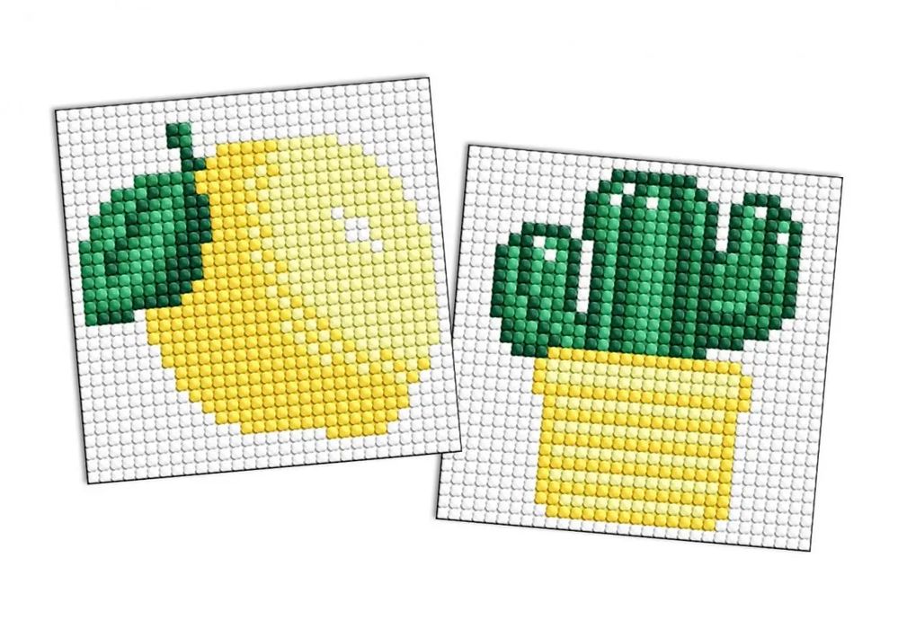 Diamentowa mozaika na magnes - LOL Cytryna 9x9cm. Ideyka