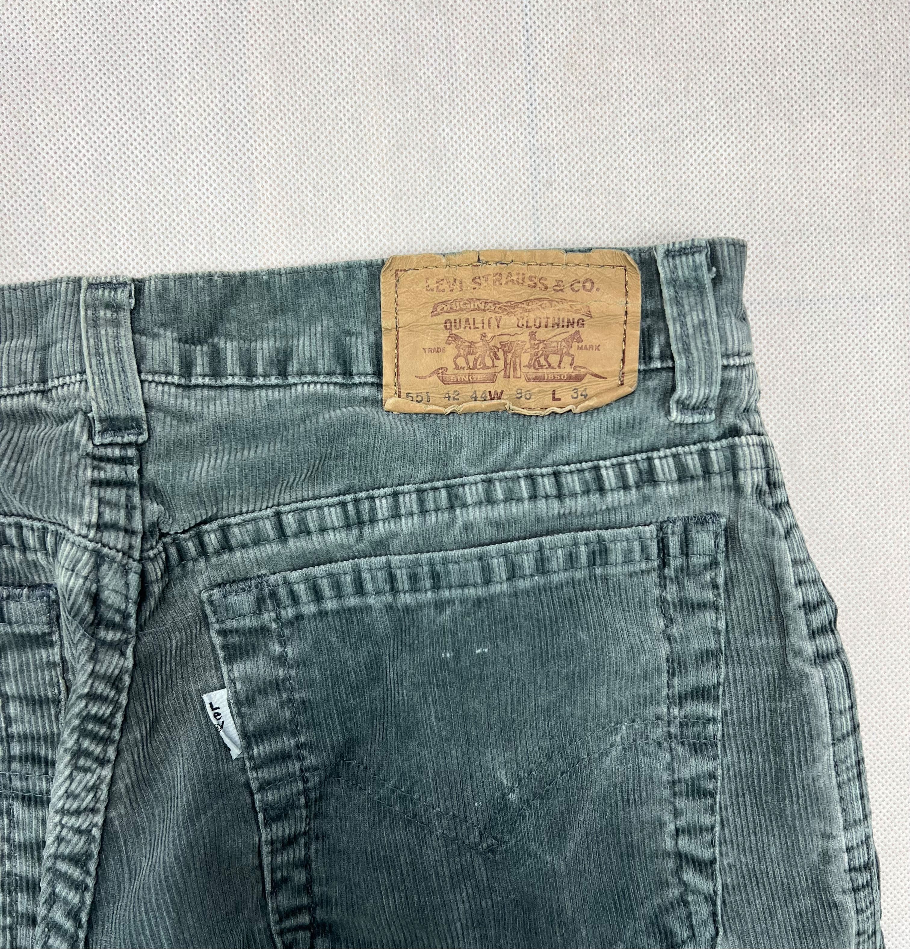 Sztruksowe Spodnie Levi’s 551 vintage 90’s