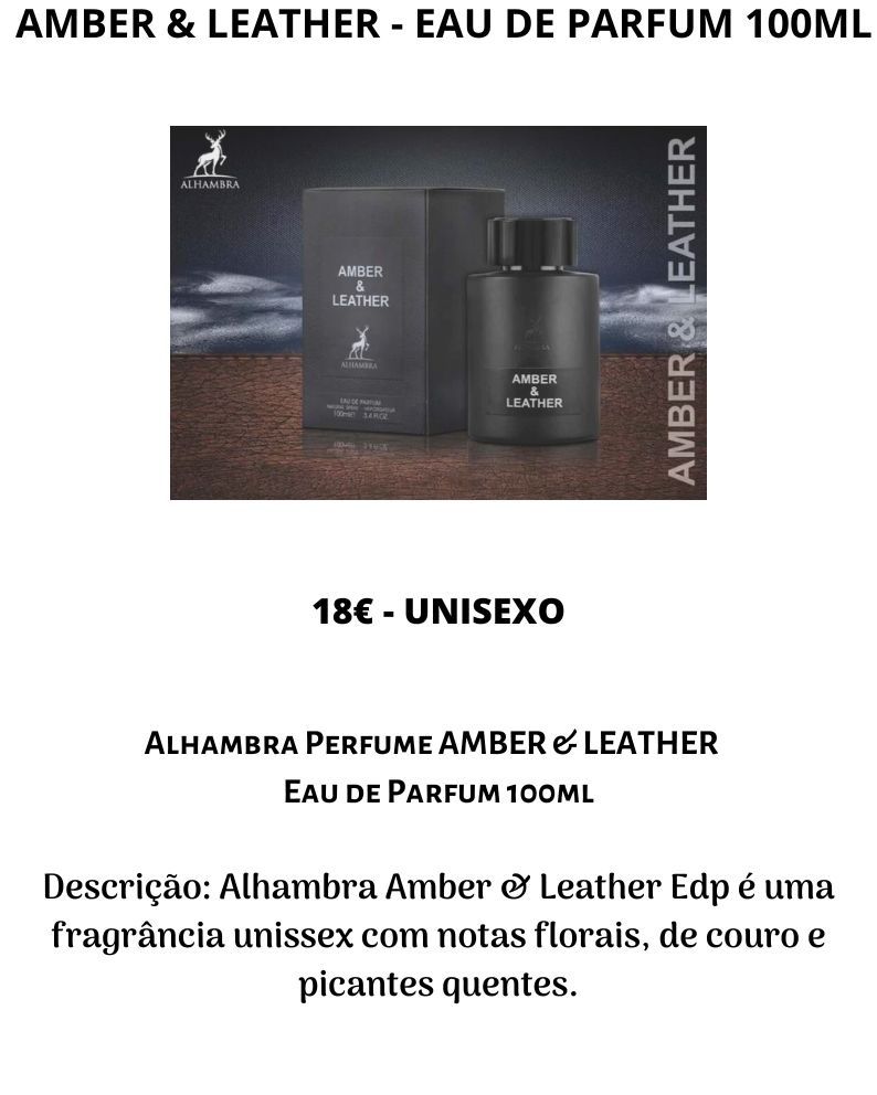 Âmber & Leather - Eau de Parfum 100ml - Unisexo