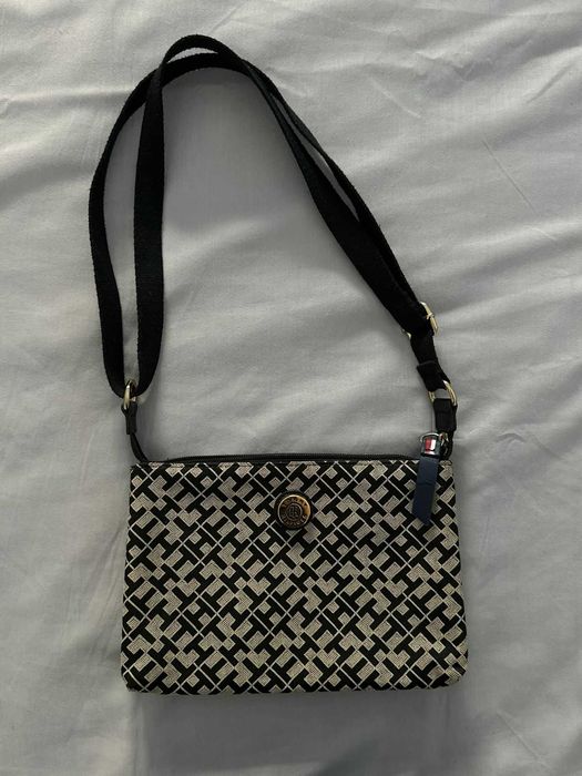 Mala a tiracolo azul - Tommy Hilfiger Jacquard