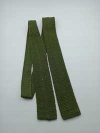 Zielony wełniany krawat knit kn22