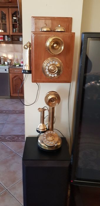 XIX w Piękny  Telefon  Zabytkowy Wiszący  Sprawny Cudo ANTYK !!!