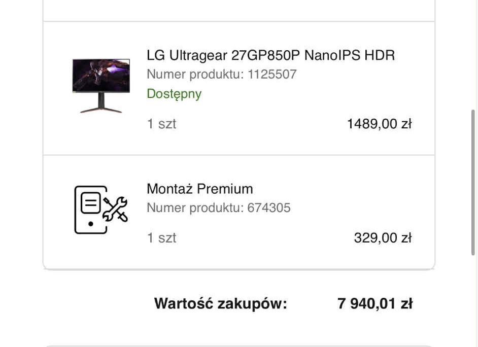Komputer gamingowy Radeon RX 7800XT 16gb/i5-13500/32gb ram + monitor