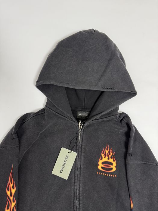 зип худи Balenciaga Unity Fire Zip up S M L