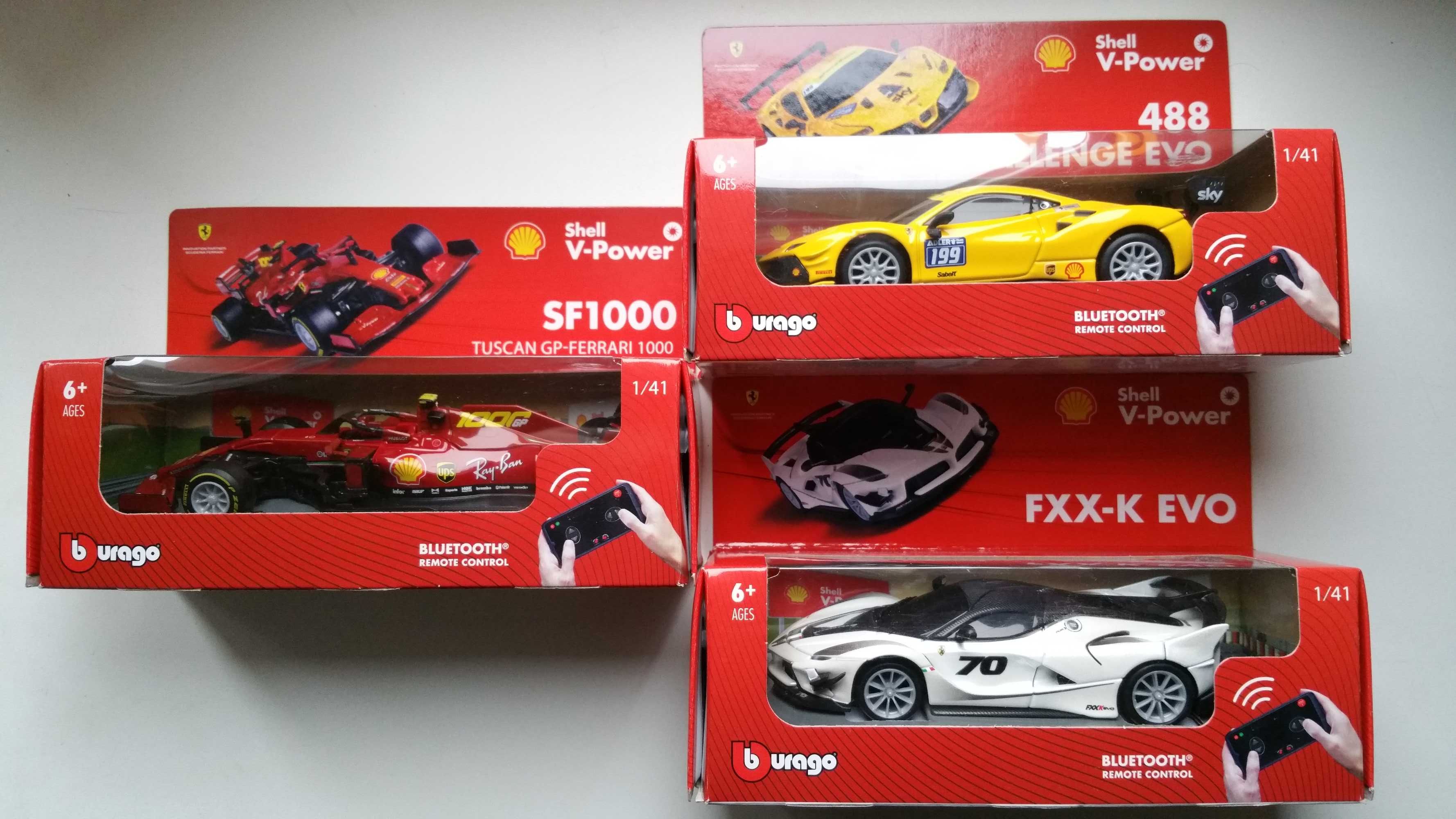 1/41 Ferrari Shell Sterowane Bluetooth Burago