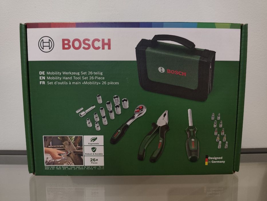 Zestaw narzędzi Bosch Kombinerki Grzechotka Nasadki