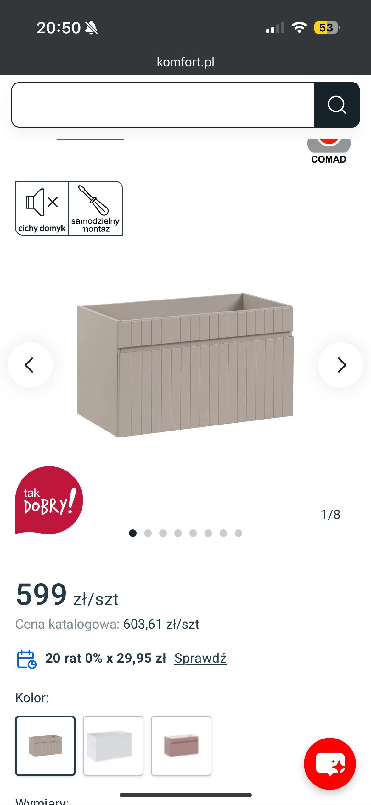 Szafka pod umywalkę komfort