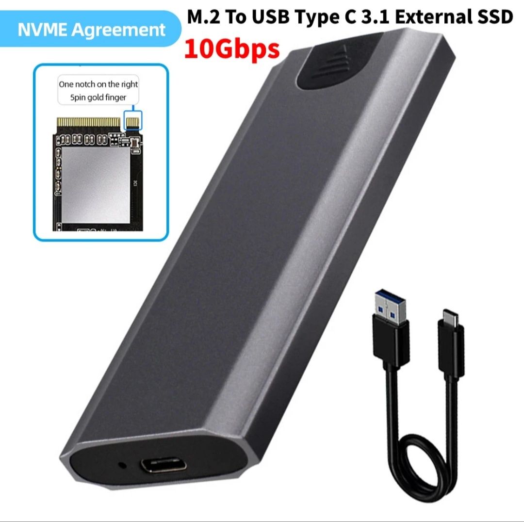 SSD NVMe M2 универсальный USB карман для всех размеров накопителей М2