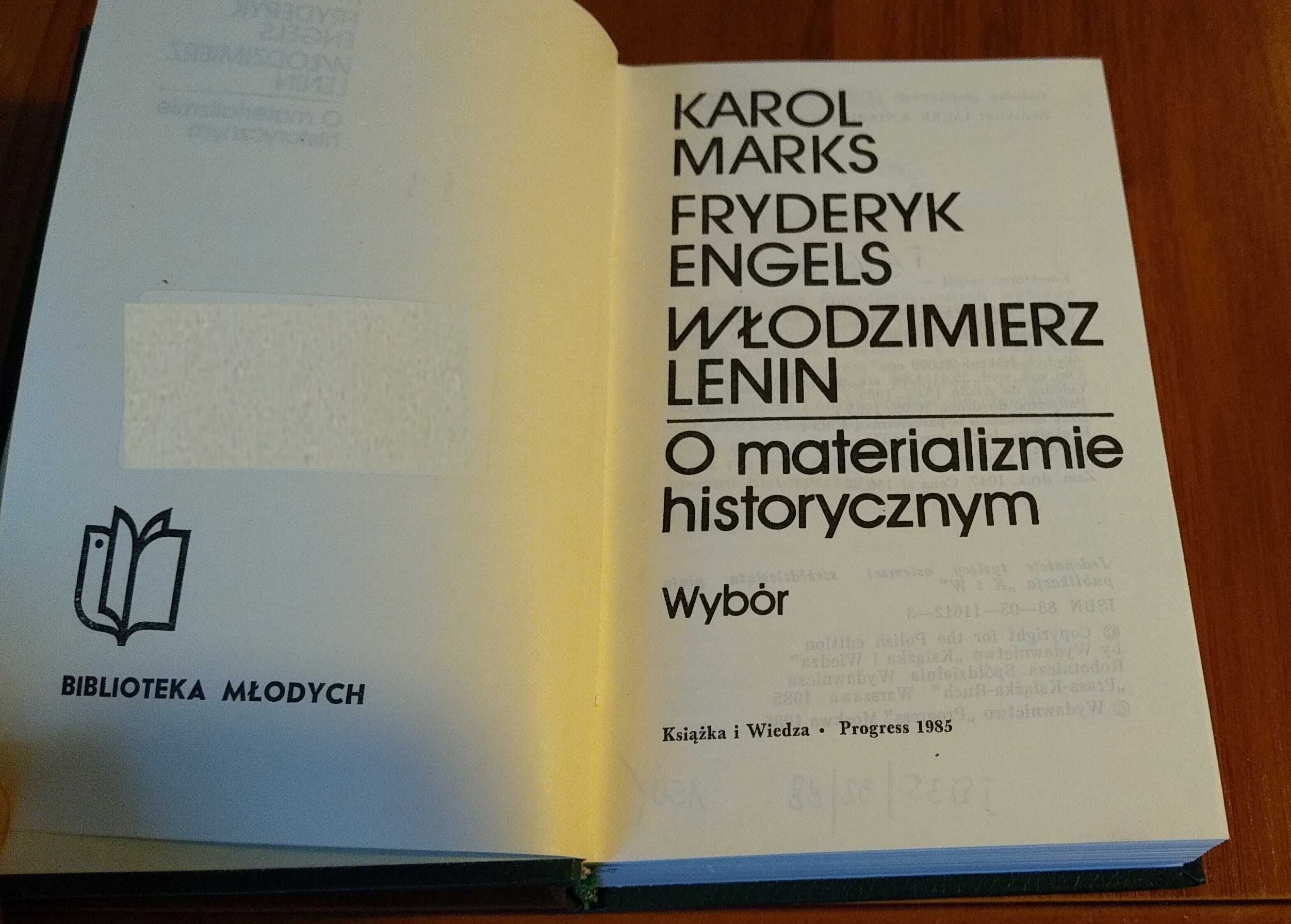 O materializmie historycznym Fryderyk Engels,  Marks  Lenin BDB-