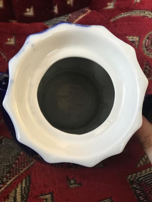 Вінтажний фарфоровий чайник кобальт позолота срср