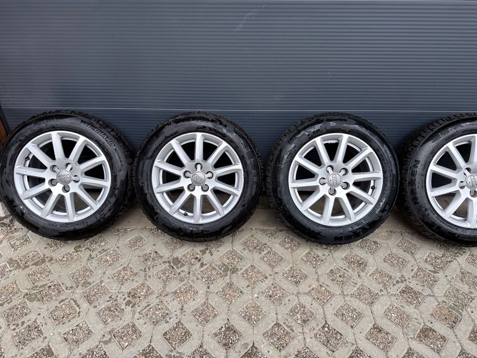 Koła zimowe 5x112 R16 Audi 7,5J ET45 66,6 stan DB 205/60 Nexen 2023 r.