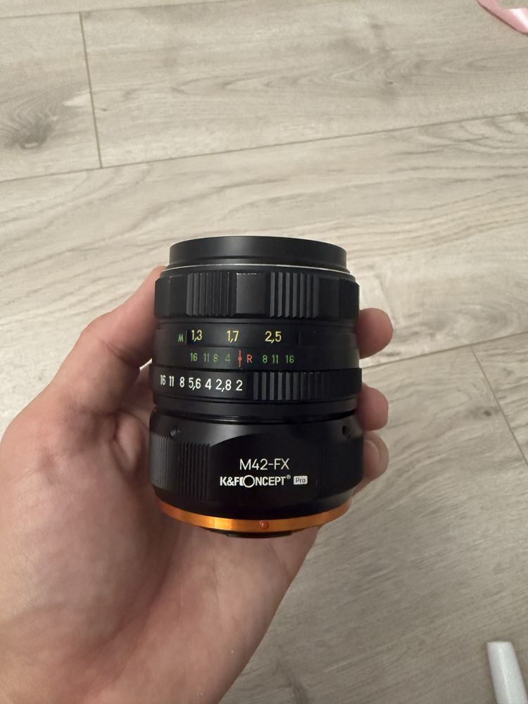 Helios 44m-4 plus adapter na Fuji