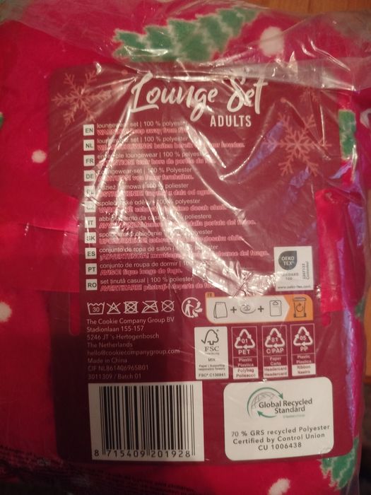 Zestaw dwóch cieplutkich piżam świątecznych dla niej i dla niego S/M