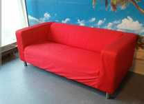 Pokrowiec do sofy Klippan Ikea czerwona