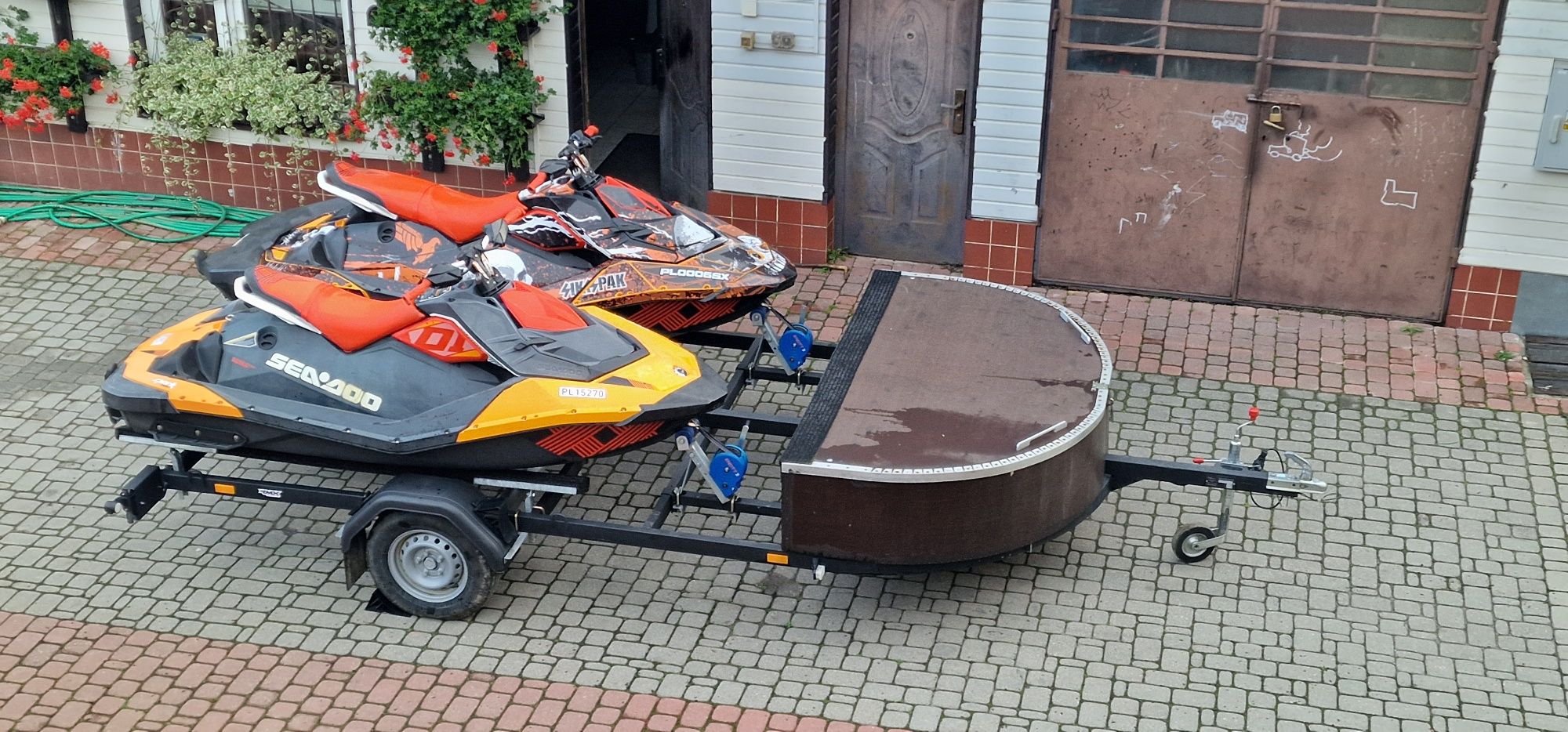 Wynajem przyczepy pod 2 skutery wodne DMC 750kg Seadoo Spark Yamaha
