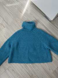 Zara golf niebieski sweter M