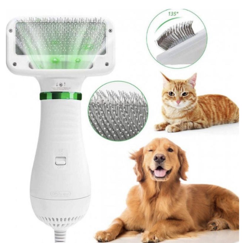 Щетка фен 2в1 для шерсти собак и кошек груммер PET Grooming Dryer WN-1