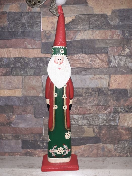 Decoração pai natal em madeira