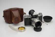 Praktica IV / KW (Kamera Werkstatten) Tessar 2,8/50, akcesoria.