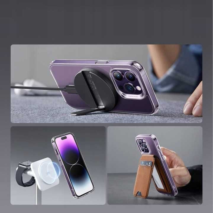 Etui do iPhone 15 MagSafe WZMACNIANE 360° Clear Case