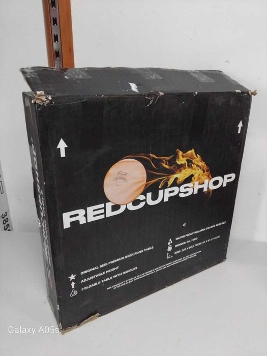 Składany stół do gry w Beer Ponga, 240 cm, czarny