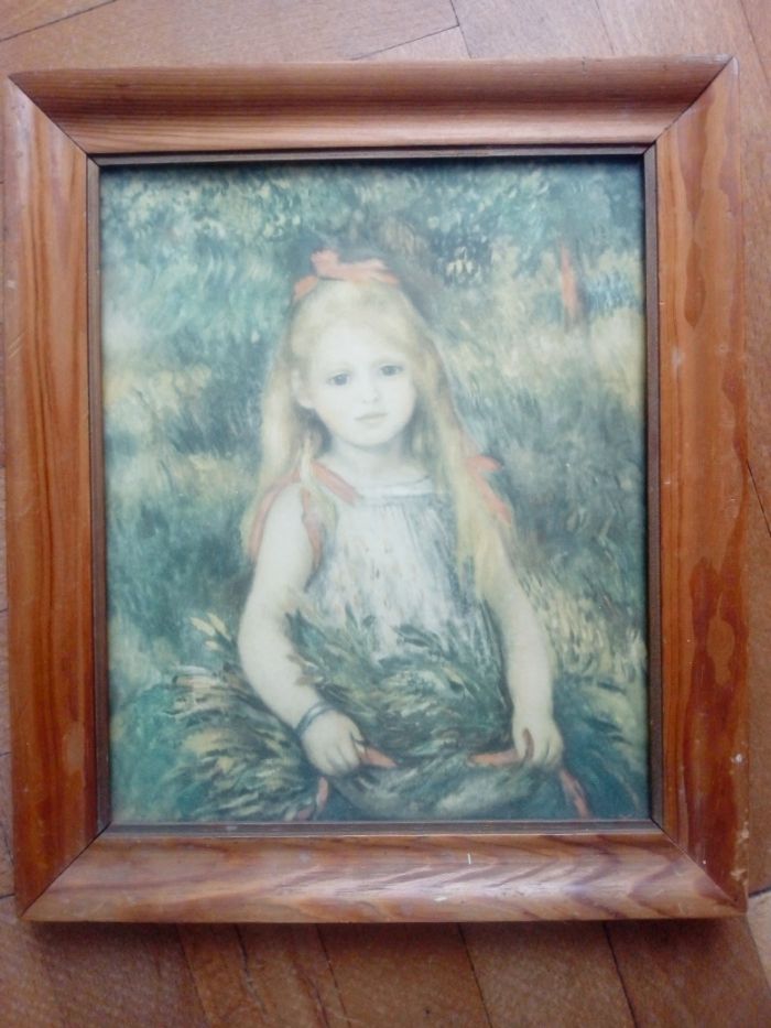 Obraz obrazek Young girl with sheaf Auguste Renoir w ramce 22,5 x 26,5