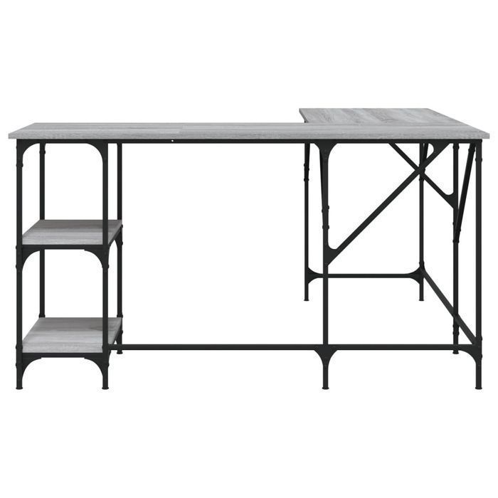 Vidaxl Biurko, Szary Dąb Sonoma, 139X139X75Cm, Materiał Drewnopochodny