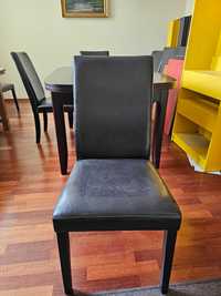 Krzesła eko skóra  czarne