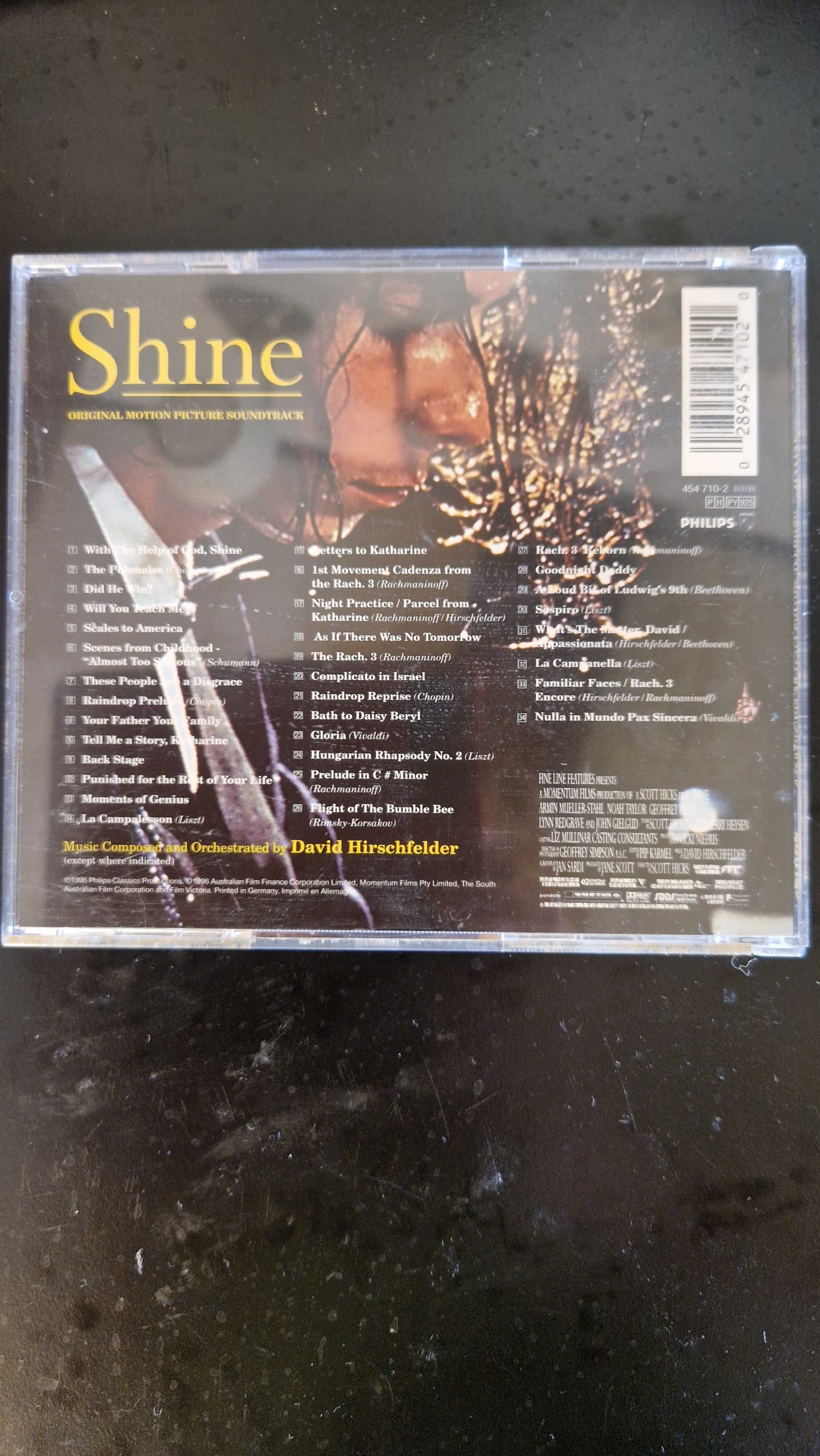 Płyta CD z muzyką z filmu Shine - Blask