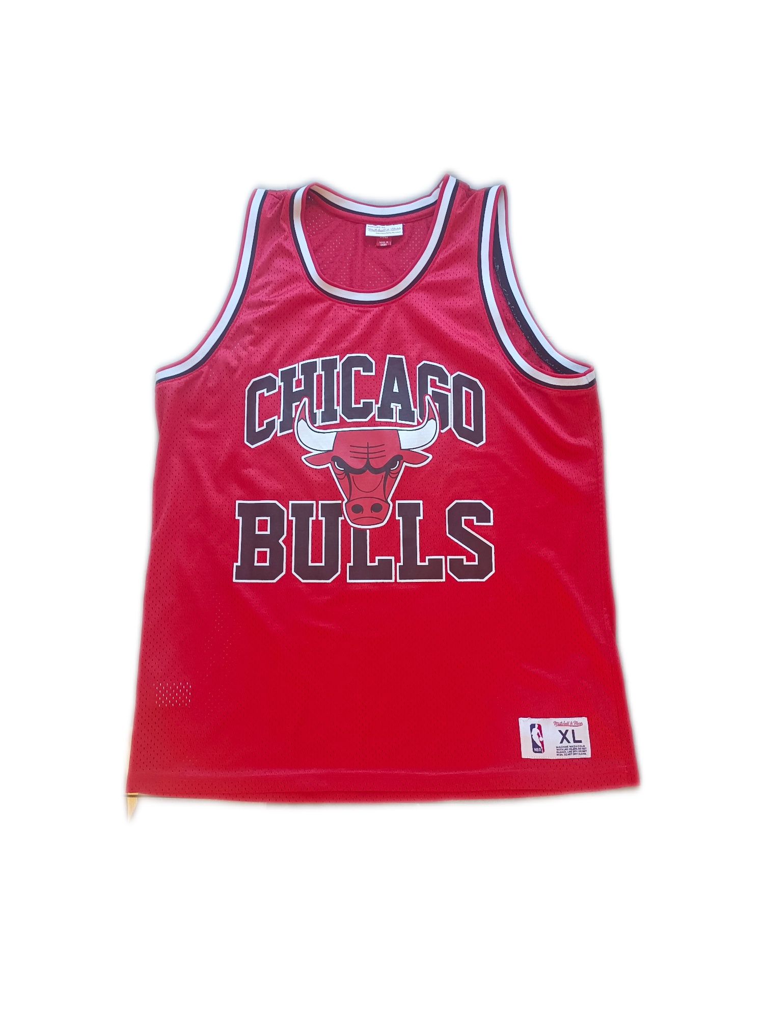 Czerwony bezrękawnik Mitchell&ness Chicago Bulls