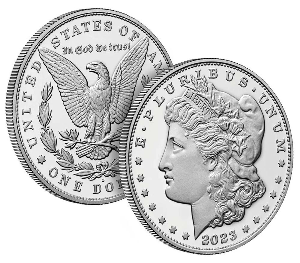 Срібна колекційна монета  Долар 1$ Морган Morgan 2023 S  Proof є опт