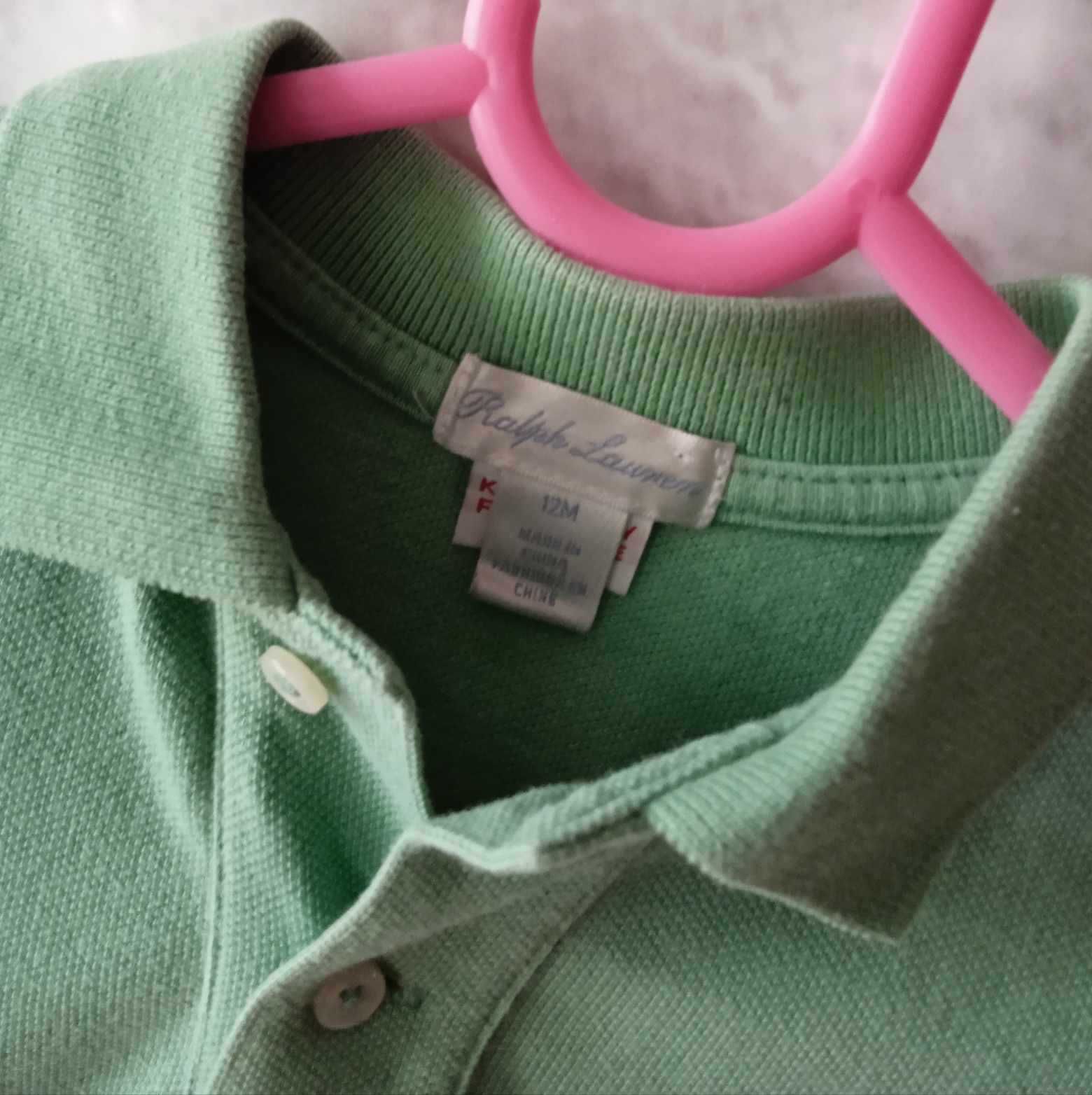 zielona koszulka Polo by Ralph Lauren 12m 80cm