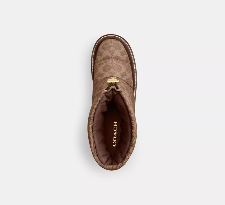 COACH original. Теплые сапоги кожа с нейлоном р 39