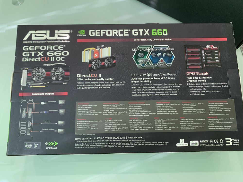 Відеокарта ASUS GeForce GTX 660 2GB GDDR5 192-bit DirectCU II OC