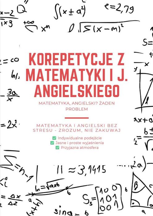 Korepetycje z matematyki, fizyki i języka angielskiego