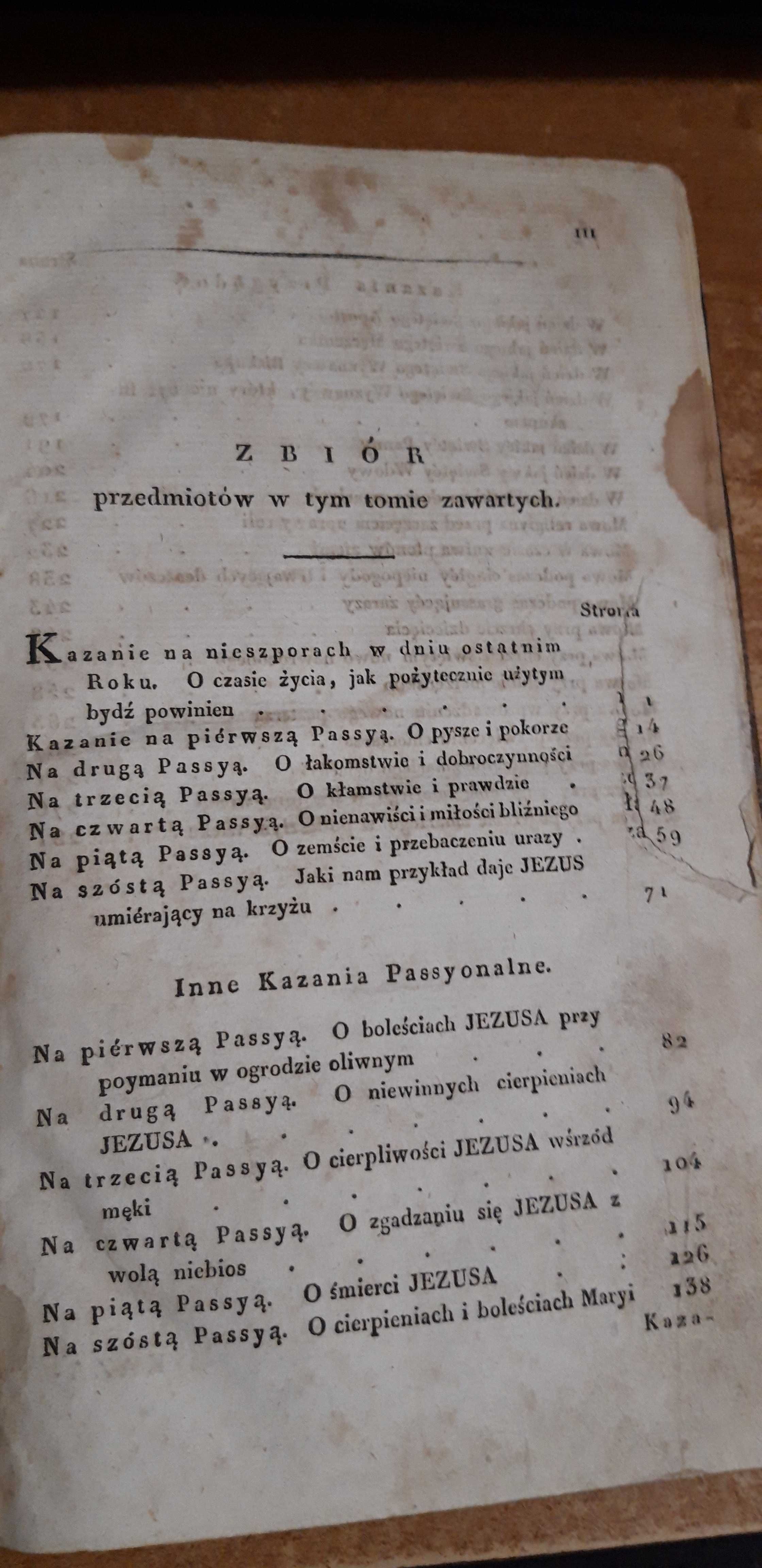 Kazania Passyonalne w Poście i Przygodne-X.K.Gawiński-Wr.1826