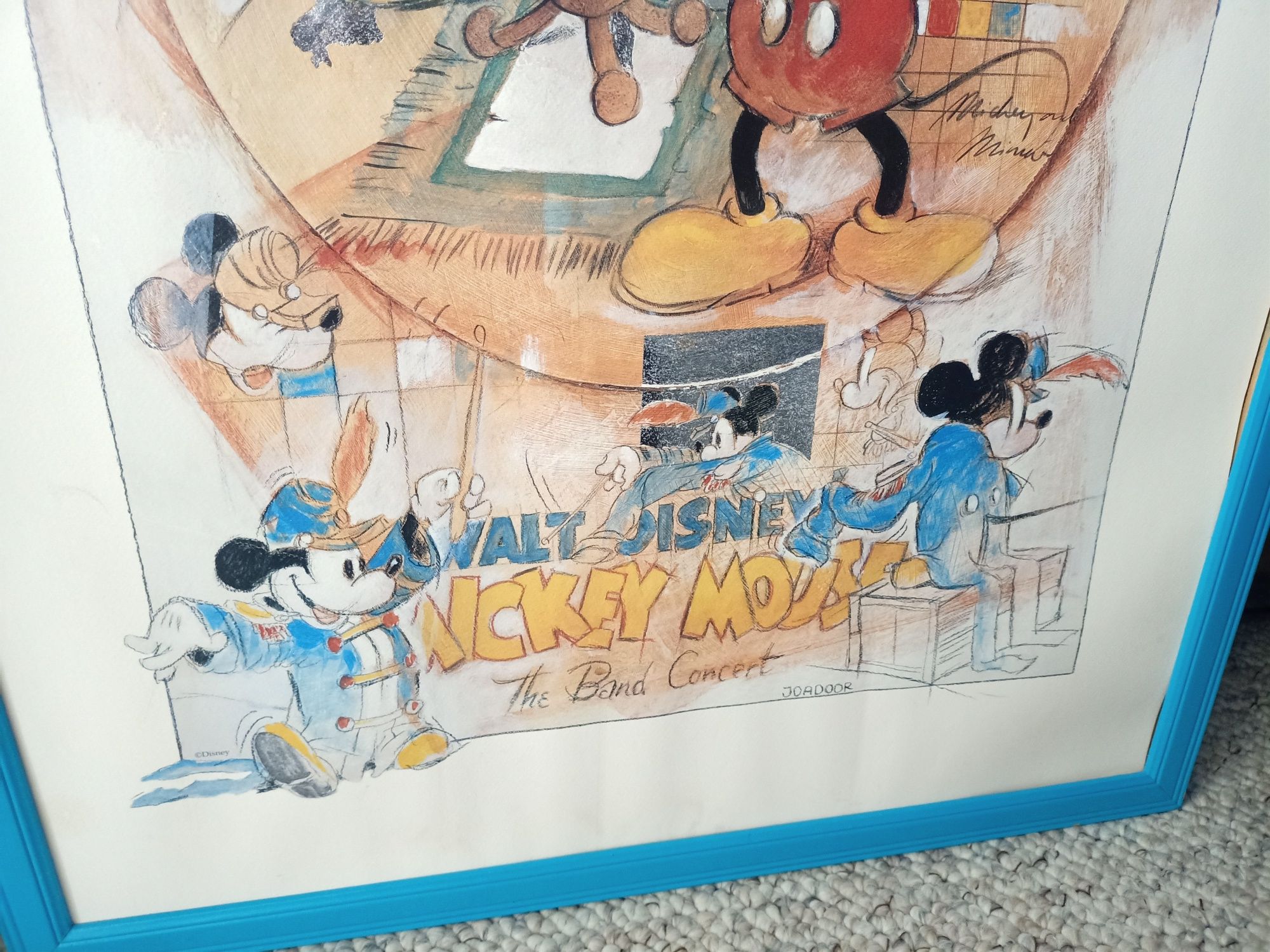 Grafika plakat Joadoor Mickey Mouse Myszka Miki rekwizyt vintage rama